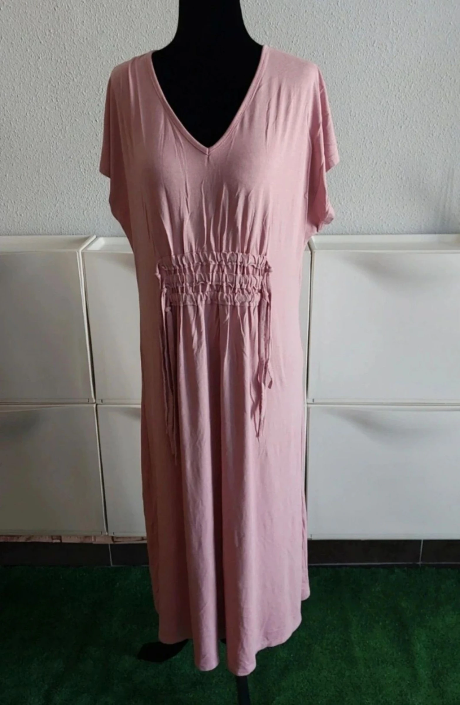 🏵vestido rosa largo talla xl🏵